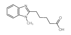 5-(1-Methyl-1H-benzoimidazol-2-yl)-pentanoic acid结构式