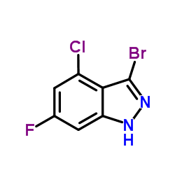 3-Bromo-4-chloro-6-fluoro-1H-indazole picture