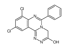 8,10-dichloro-6-phenyl-2,4-dihydro-[1,2,4]triazino[4,3-c]quinazolin-3-one结构式