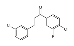 4'-CHLORO-3-(3-CHLOROPHENYL)-3'-FLUOROPROPIOPHENONE结构式