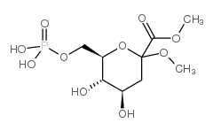 Methyl(methyl3-deoxy-D-arabino-hept-2-ulopyranosid)onate-7-phosphate Structure