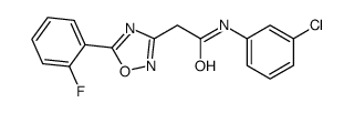 N-(3-Chlorophenyl)-2-[5-(2-fluorophenyl)-1,2,4-oxadiazol-3-yl]ace tamide结构式