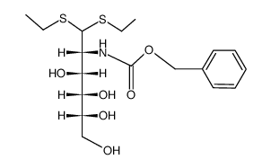 2-benzyloxycarbonylamino-D-2-deoxy-glucose diethyl dithioacetal结构式