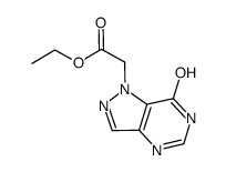 ethyl 2-(7-hydroxy-1H-pyrazolo[4,3-d]pyrimidin-1-yl)acetate结构式