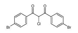 1,3-Propanedione, 1,3-bis(4-bromophenyl)-2-chloro Structure