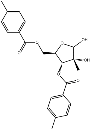 2-C-Methyl-3,5-bis-O-(4-methylbenzoyl)-D-ribofuranose结构式