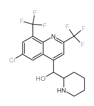 (6-chloro-2,8-bis(trifluoromethyl)quinolin-4-yl)(piperidin-2-yl)methanol Structure