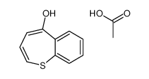 acetic acid,1-benzothiepin-5-ol Structure