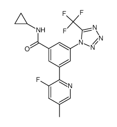 N-cyclopropyl-3-(3-fluoro-5-methylpyridin-2-yl)-5-(5-trifluoromethyltetrazol-1-yl)benzamide Structure