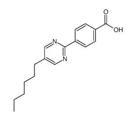 4-(5-Hexyl-2-pyrimidinyl)-benzoic acid Structure