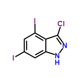 3-Chloro-4,6-diiodo (1H)indazole结构式