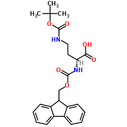 Fmoc-D-dab(boc)-OH structure