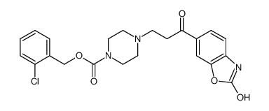 (2-chlorophenyl)methyl 4-[3-oxo-3-(2-oxo-3H-1,3-benzoxazol-6-yl)propyl]piperazine-1-carboxylate结构式