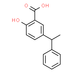 2-Hydroxy-5-(1-phenylethyl)benzoic acid结构式