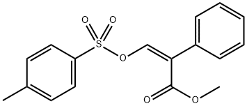 (Z)-2-苯基-3-(甲苯磺酰氧基)丙烯酸甲酯结构式