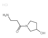 3-Amino-1-(3-hydroxy-1-pyrrolidinyl)-1-propanone hydrochloride Structure