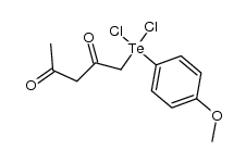 1-(dichloro(4-methoxyphenyl)-l4-tellanyl)pentane-2,4-dione结构式