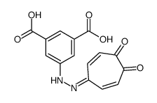 5-[2-(4,5-dioxocyclohepta-2,6-dien-1-ylidene)hydrazinyl]benzene-1,3-dicarboxylic acid Structure