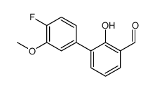 3-(4-fluoro-3-methoxyphenyl)-2-hydroxybenzaldehyde结构式