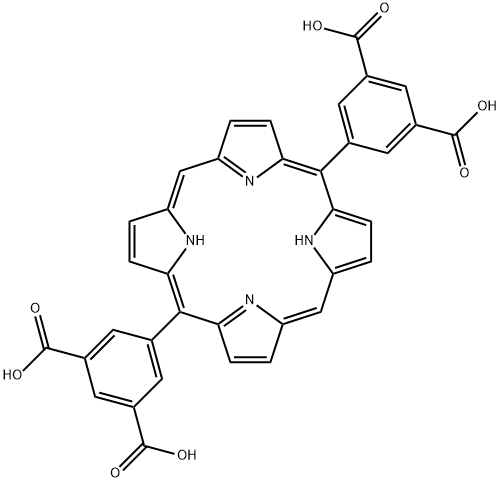 1,3-Benzenedicarboxylic acid, 5,5'-(21H,23H-porphine-5,15-diyl)bis- structure