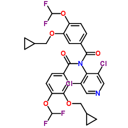 3-(cyclopropylmethoxy)-N-(3-(cyclopropylmethoxy)-4-(difluoromethoxy)benzoyl)-N-(3,5-dichloropyridin-4-yl)-4-(difluoromethoxy)benzamide结构式