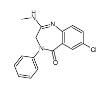 7-chloro-3,4-dihydro-2-methylamino-4-phenyl-5H-1,4-benzodiazepine-5-one结构式