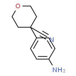 4-(4-Aminophenyl)tetrahydro-2H-pyran-4-carbonitrile structure