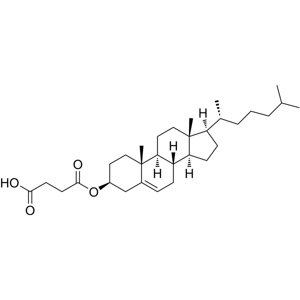 4-[(3β)-Cholest-5-en-3-yloxy]-4-oxobutanoic acid structure