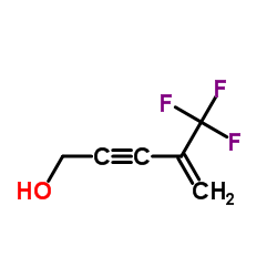 4-(Trifluoromethyl)-4-penten-2-yn-1-ol结构式