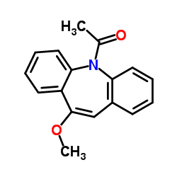 1-(10-Methoxy-5H-dibenzo[b,f]azepin-5-yl)ethanone Structure