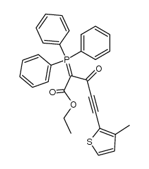 ethyl 5-(3-methyl-2-thienyl)-3-oxo-2-triphenylphosphoranylidenepent-4-ynoate结构式