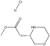 (S)-Methyl 2-(morpholin-3-yl)acetate hydrochloride structure