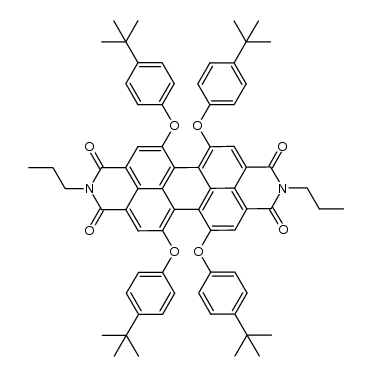 N,N'-bis-n-propyl-1,6,7,12-tetrakis(4-tert-butylphenoxy)perylene-3,4,9,10-tetracarboxdiimide Structure