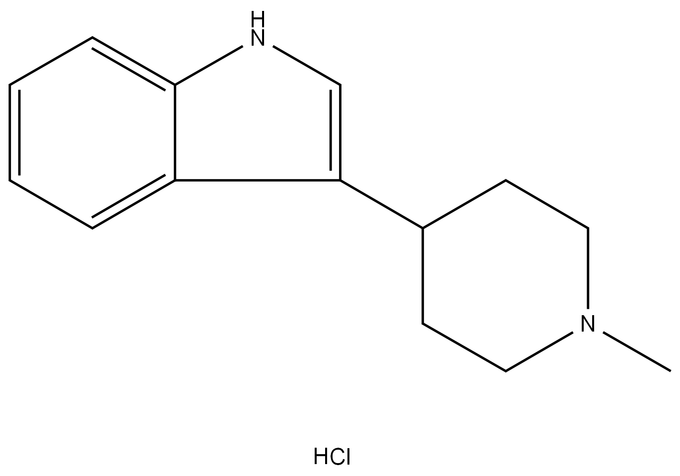 3-(1-Methylpiperidin-4-yl)-1H-indolehydrochloride Structure