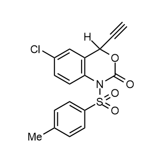 6-Chloro-4-ethynyl-1,4-dihydro-1-[(4-methylphenyl)sulfonyl]-2H-3,1-benzoxazin-2-one structure