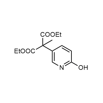 Diethyl 2-(6-hydroxypyridin-3-yl)-2-methylmalonate structure