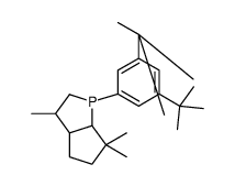 1-(3,5-ditert-butylphenyl)-3,6,6-trimethyl-2,3,3a,4,5,6a-hexahydrocyclopenta[b]phosphole结构式