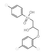 2-Propanol,1-[(p-chlorophenyl)hydroxyarsino]-3-(2,4-dichlorophenoxy)-, As-oxide (8CI) Structure