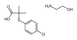 2-aminoethanol,2-(4-chlorophenyl)sulfanyl-2-methylpropanoic acid Structure