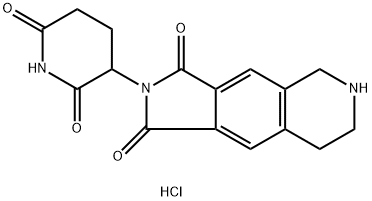 2-(2,6-二氧代哌啶-3-基)-5,6,7,8-四氢1H-吡咯并[3,4-G]异喹啉-1,3(2H)-二酮盐酸盐结构式