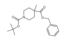 benzyl 1-tert-butoxycarbonyl-4-methyl-4-piperidinecarboxylate结构式