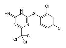 4-(2,4-dichlorophenyl)sulfanyl-6-(trichloromethyl)-1,3,5-triazin-2-amine Structure