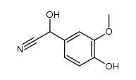 2-Hydroxy-2-(4-hydroxy-3-methoxyphenyl)ethannitril Structure