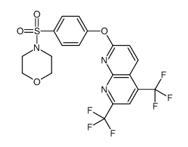 Morpholine, 4-[[4-[[5,7-bis(trifluoromethyl)-1,8-naphthyridin-2-yl]oxy]phenyl]sulfonyl]- (9CI) picture