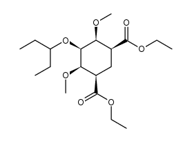 all-cis-5-(1-ethylpropoxy)-4,6-dimethoxycyclohexane-1,3-dicarboxylic acid diethyl ester Structure