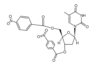 3',5'-di-O-(4-nitrobenzoyl)-β-thymidine Structure