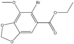 6-Bromo-7-methoxy-benzo[1,3]dioxole-5-carboxylic acid ethyl ester结构式