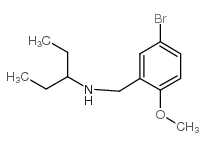 N-[(5-bromo-2-methoxyphenyl)methyl]pentan-3-amine结构式