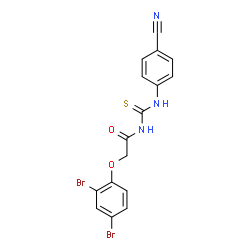 N-{[(4-cyanophenyl)amino]carbonothioyl}-2-(2,4-dibromophenoxy)acetamide结构式