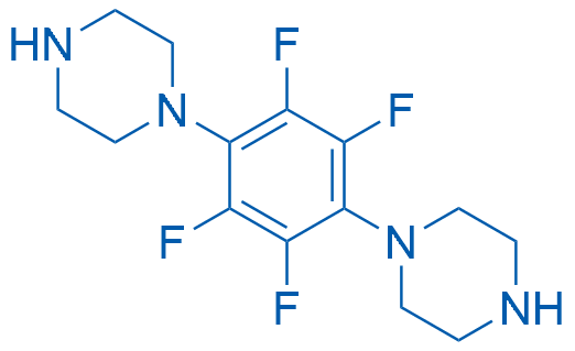 1,4-Dipierazino-2,3,5,6-tetrafluorobenzene structure